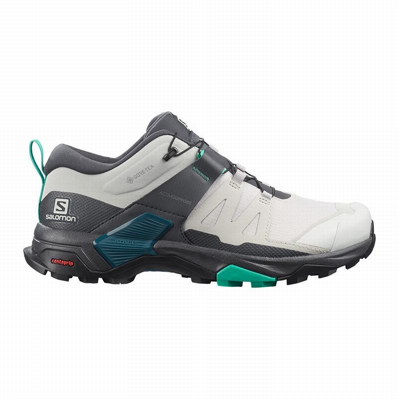 Chaussures De Randonnée Salomon Femme Grise / Menthe - Salomon X ULTRA 4 GORE-TEX - France (2586-NGZ